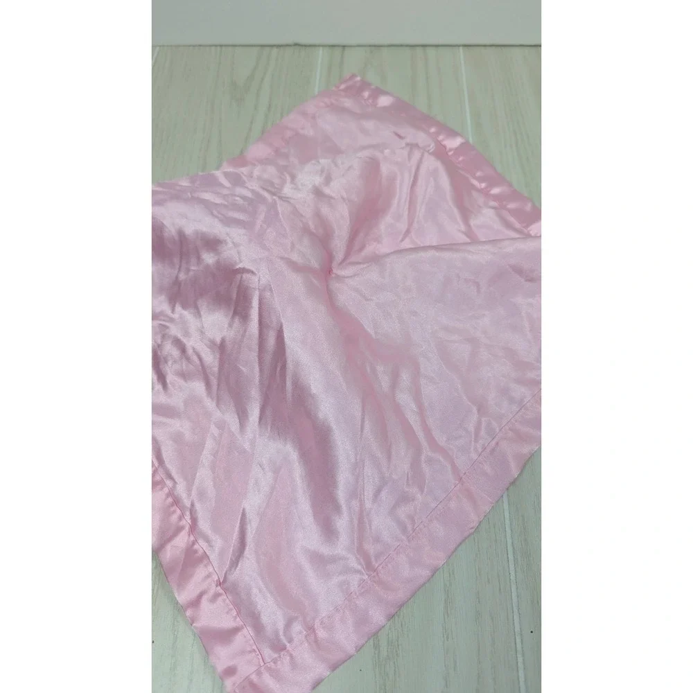 Pro Goleen Elephant Baby Security Blanket Lovey Pink Minky Dot Gray Ears Satin